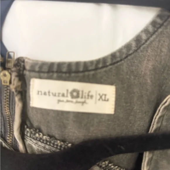 NATURAL LIFE Gray Denim Tank Dress - Picture 5 of 5